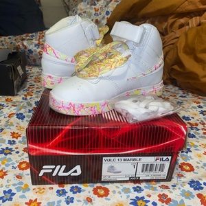 Little girls size 1 FILA shoes